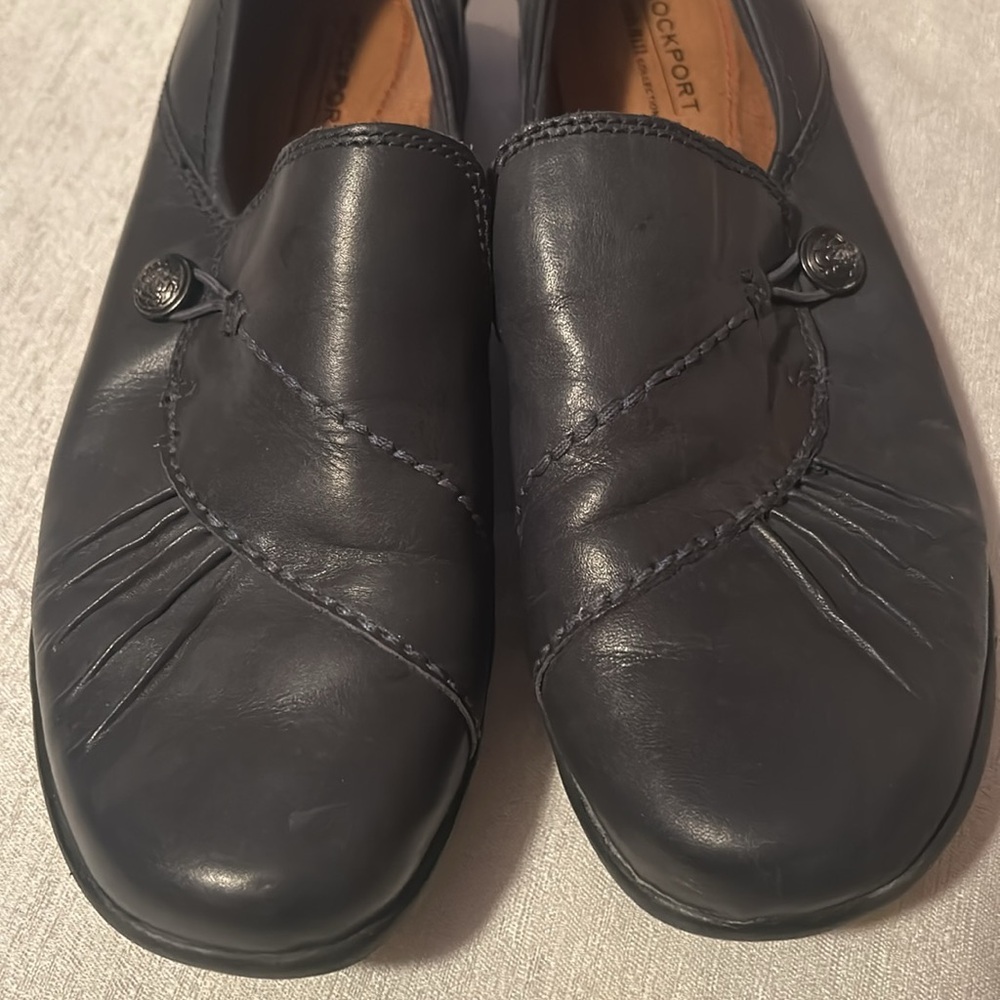 Rockport Women's Blue Loafers Jeanette Leather Slip On Size 8 - Picture 4 of 11